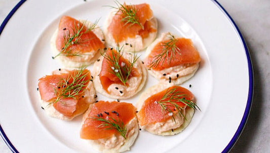 Asian Salmon & Cream Cheese Canapes