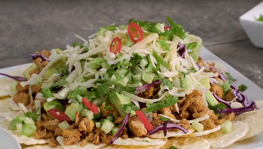 Asian-Style Turkey Chili Nachos