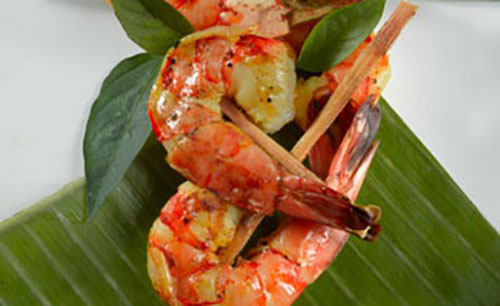 Grilled Curried Shrimp Skewers