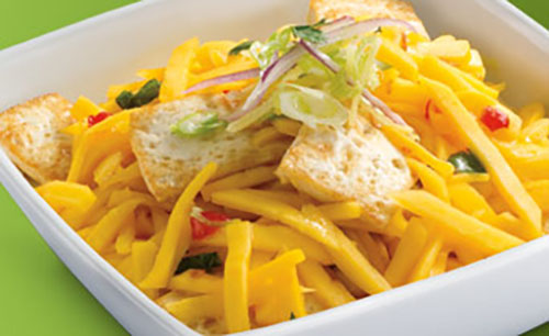 Sweet and Tangy Mango Salad with Grilled Tofu