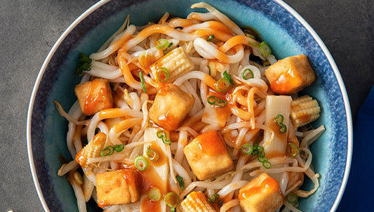 Crispy Tofu with Spicy Plum Sauce