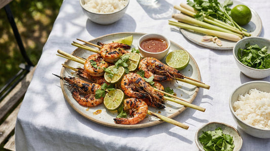 Spicy Lemongrass Shrimp Skewers