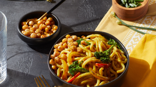 One-Pot Chickpea Veggie Curry with Udon