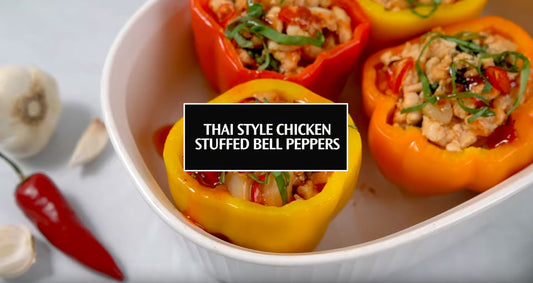 Thai Style Chicken Stuffed Bell Peppers