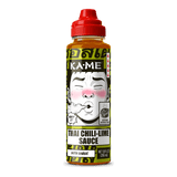 Bottle of Thai Chilli-Lime Sauce with a colorful label 
